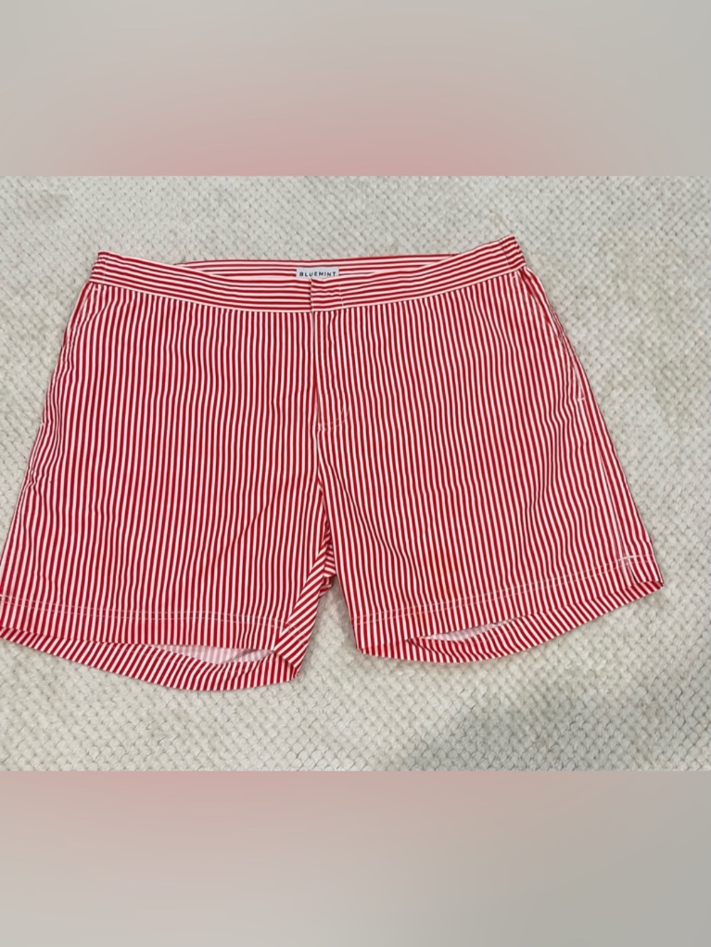 Bluemint Arthus Bond Swim Shorts - Red/White Stripes Men’s Size 40